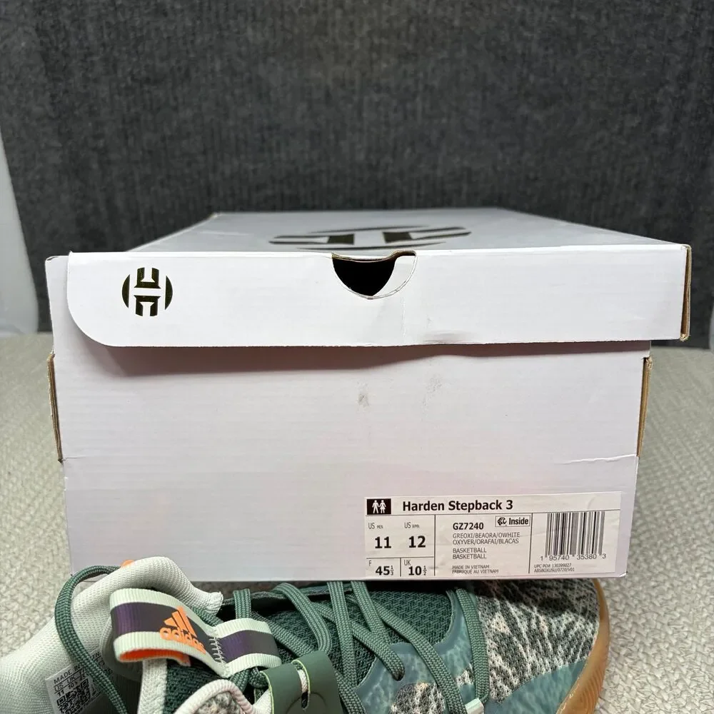 NEW Adidas Harden Stepback 3 Green Oxide Off White Basketball Men’s 11 GZ7240